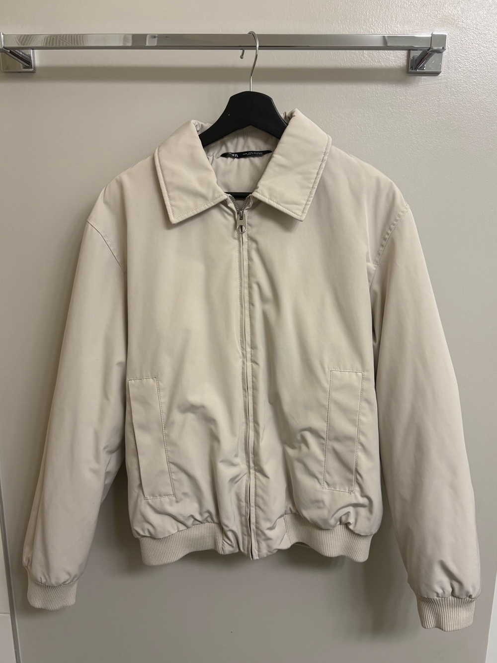 Zara Men's Cream Lightweight Jacket